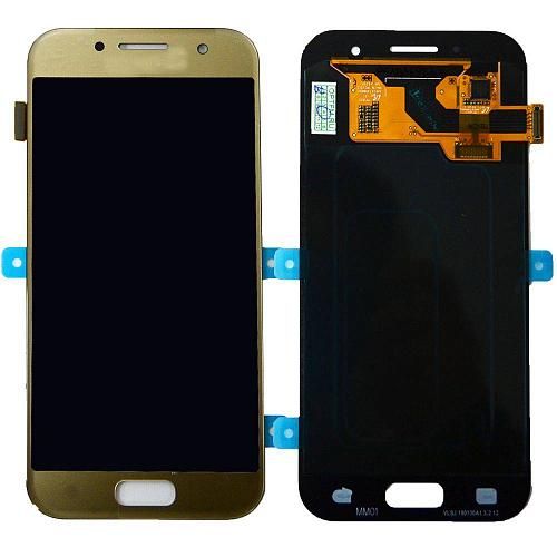 Дисплей совместим с Samsung SM-A320F/Galaxy A3 (2017) + тачскрин золото Oриг 100%