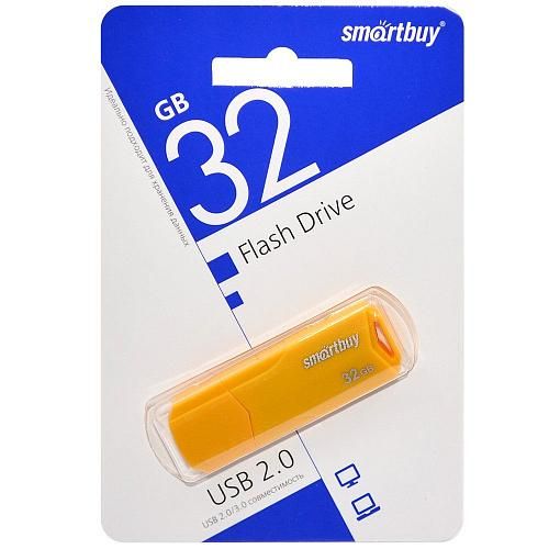 32GB USB 2.0 Flash Drive SmartBuy Clue желтый (SB32GBCLU-Y)