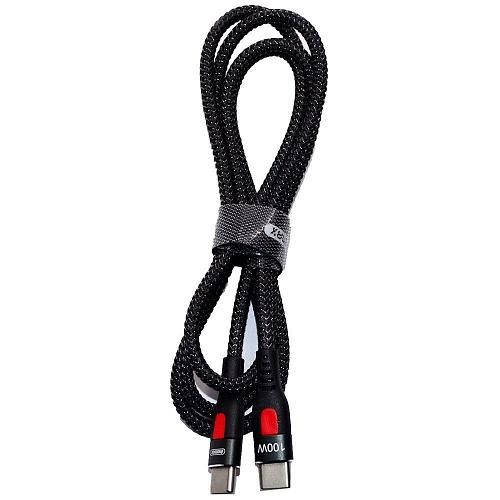 Кабель USB TYPE-C - TYPE-C REMAX Lesu Pro RC-187c 100W черный (1м)