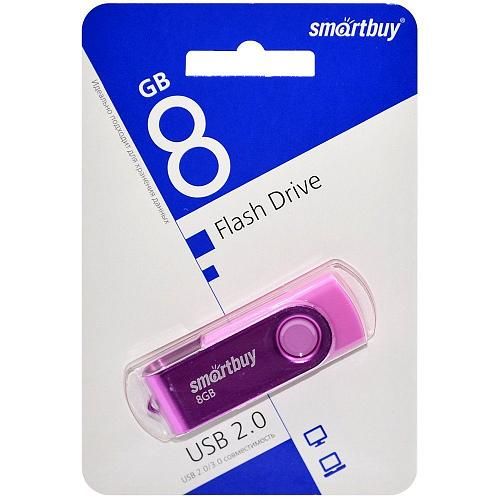 8GB USB 2.0 Flash Drive SmartBuy Twist розовый (SB008GB2TWP)