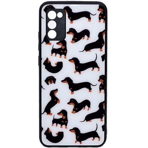 Чехол - накладка совместим с Samsung SM-A025F/Galaxy A02s "Glass" Cute Вид 22