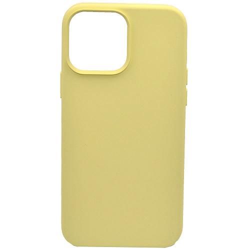 Чехол - накладка совместим с iPhone 13 Pro Max (6.7") "Soft Touch" светло-желтый /без лого/