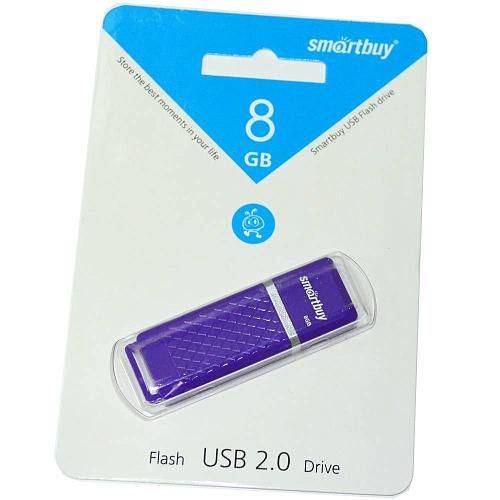 8GB USB 2.0 Flash Drive SmartBuy Quartz фиолетовый (SB8GBQZ-V)