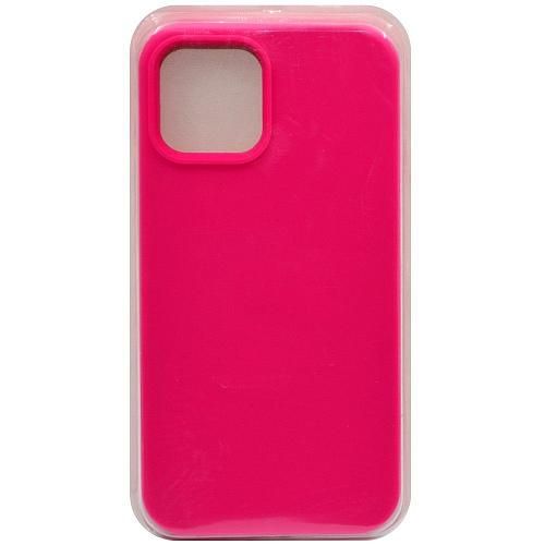 Чехол - накладка совместим с iPhone 12/12 Pro (6.1") "Soft Touch" ярко-розовый 65 /с логотипом/