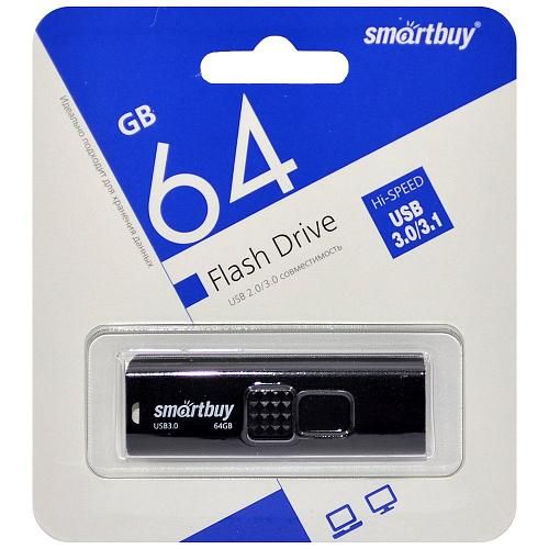 64GB USB 3.0 Flash Drive SmartBuy Fashion черный (SB064GB3FSK)