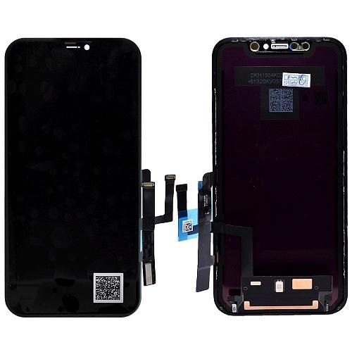Дисплей совместим с iPhone 11 + тачскрин + рамка черный orig Factory Toshiba