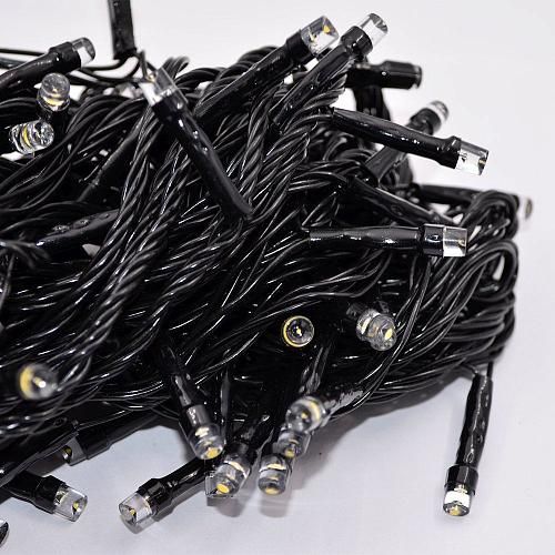 Гирлянда - нить LED-140 белый теплый 8м