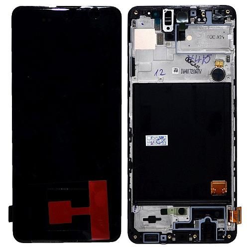 Дисплей совместим с Samsung SM-A515F/Galaxy A51 + тачскрин в рамке черный Oриг 100% Service Pack
