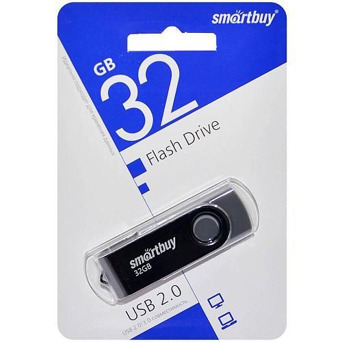 32GB USB 2.0 Flash Drive SmartBuy Twist черный (SB032GB2TWK)