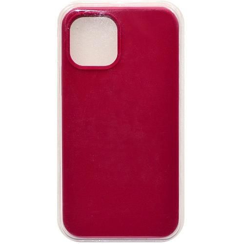 Чехол - накладка совместим с iPhone 12/12 Pro (6.1") "Soft Touch" малиновый 35 /с логотипом/