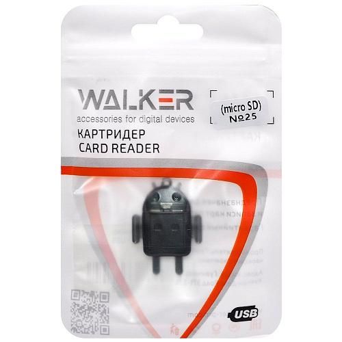 Картридер Micro SD - USB WALKER WCD-25 /цвет в ассортименте/