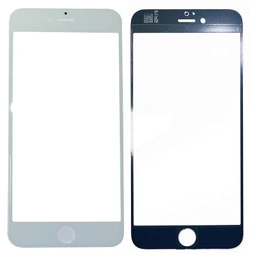 Стекло совместим с iPhone 6 Plus/6S Plus белый (олеофобное покрытие)
