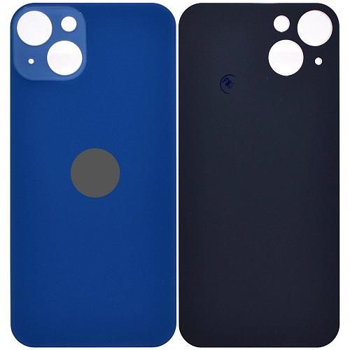 Стекло задней крышки совместим с iPhone 13 orig Factory синий /увеличенный вырез камеры/