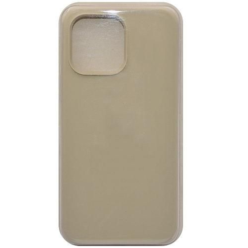 Чехол - накладка совместим с iPhone 14 Pro Max "Soft Touch" молочный 11 /с логотипом/