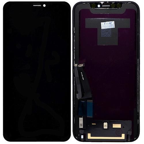 Дисплей совместим с iPhone Xr + тачскрин + рамка черный Shenchao