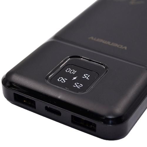Аккумулятор внешний 10000mA DENMEN DP38 (2 USB выхода 2,1A) черный