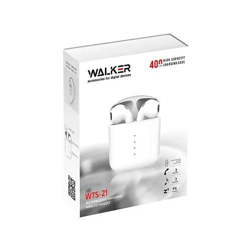 Наушники вставные Bluetooth TWS WALKER WTS-21 белый