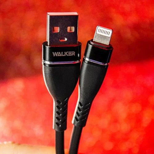 Кабель USB - Lightning 8-pin WALKER C580 черный (1м) /3,1A/