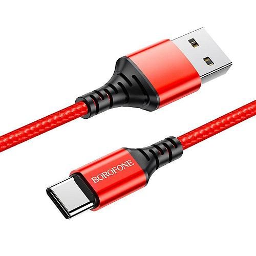 Кабель USB - TYPE-C BOROFONE BX54 красный (1м) /без упаковки/
