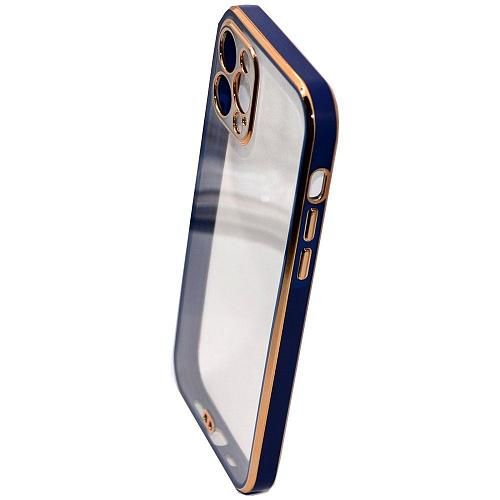 Чехол - накладка совместим с iPhone 12 Pro (6.1") "Swank" силикон синий