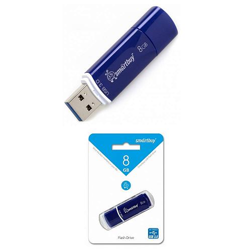 8GB USB 3.0/3.1 Flash Drive SmartBuy Crown синий (SB8GBCRW-Bl)
