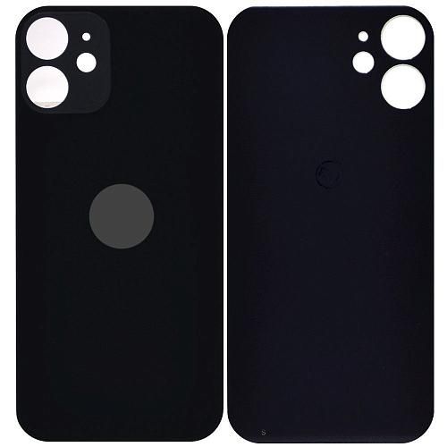 Стекло задней крышки совместим с iPhone 12 mini orig Factory черный /увеличенный вырез камеры/