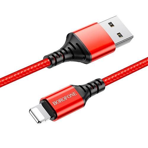 Кабель USB - Lightning 8-pin BOROFONE BX54 красный (1м)/поврежденная упаковка/
