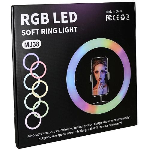 Кольцевая лампа 38см RGB