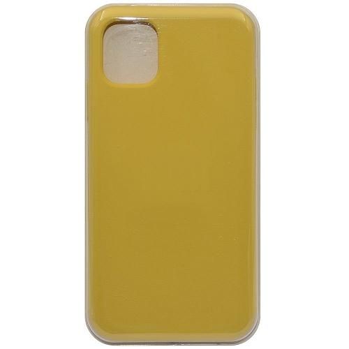 Чехол - накладка совместим с iPhone 11 Pro Max (6.5") "Soft Touch" горчичный 4 /с логотипом/