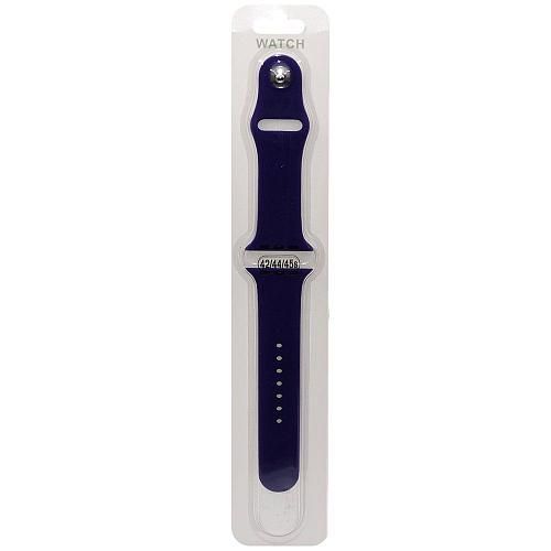 Ремешок совместим с Apple Watch (42/44/45/49 мм) силикон SM темно-фиолетовый