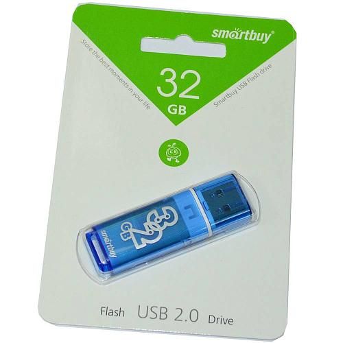 32GB USB 2.0 Flash Drive SmartBuy Glossy синий (SB32GBGS-B)