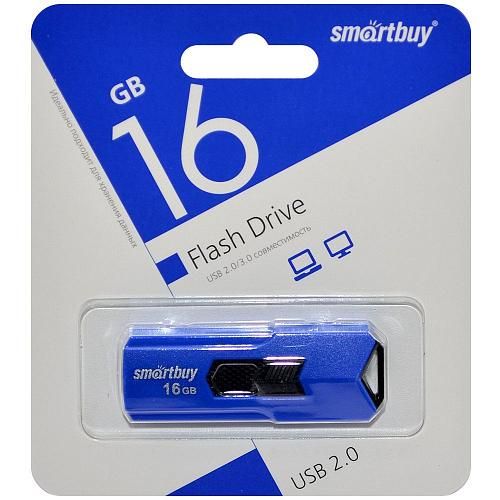 16GB USB 2.0 Flash Drive SmartBuy Stream синий (SB16GBST-B)