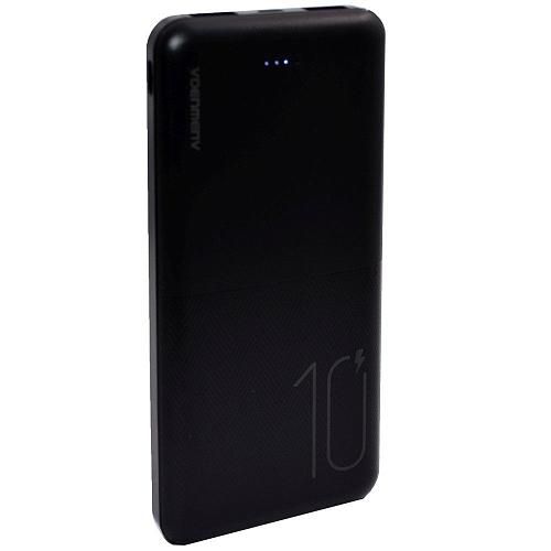 Аккумулятор внешний 10000mA DENMEN DP05 (2 USB выхода 2,1A) черный