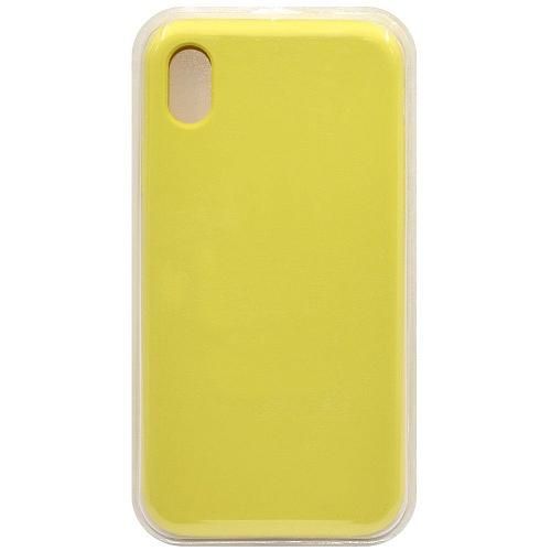 Чехол - накладка совместим с iPhone Xr "Soft Touch" лимонный 41 /с логотипом/