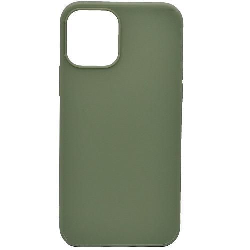 Чехол - накладка совместим с iPhone 12/12 Pro (6.1") YOLKKI Alma силикон матовый зеленый (1мм)
