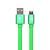 Кабель USB - Lightning 8-pin YOLKKI Trend 01 зеленый (1м) /max 2A/