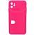 Чехол - накладка совместим с iPhone 11 (6.1") "Cardholder" Вид 2 силикон ярко-розовый