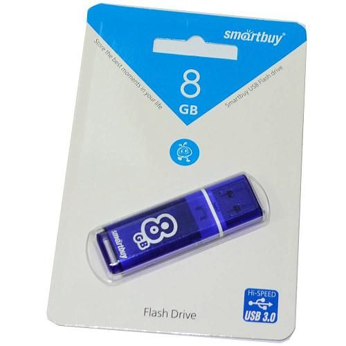 8GB USB 3.0 Flash Drive SmartBuy Glossy синий (SB8GBGS-DB)