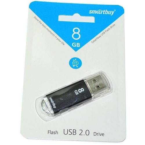 8GB USB 2.0 Flash Drive SmartBuy V-Cut черный (SB8GBVC-K)