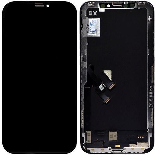 Дисплей совместим с iPhone X + тачскрин + рамка черный OLED GX 
