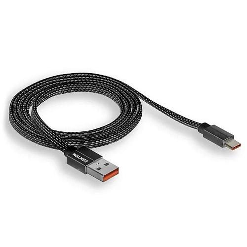 Кабель USB - TYPE-C WALKER C755 черный (1м)