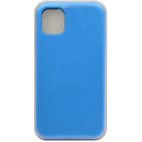 Чехол - накладка совместим с iPhone 11 (6.1") "Soft Touch" голубой 16 /с логотипом/