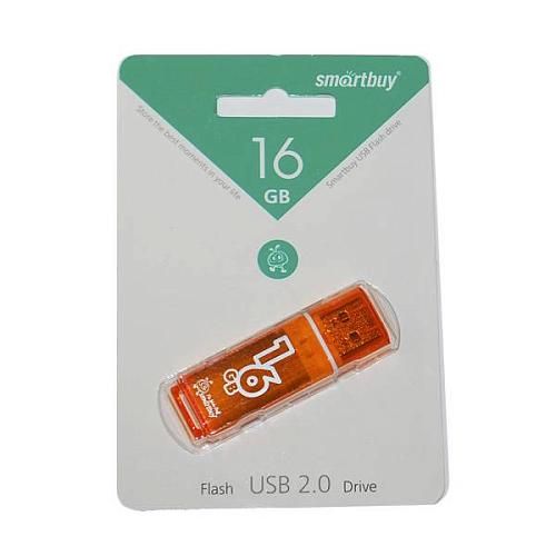 16GB USB 2.0 Flash Drive SmartBuy Glossy оранжевый (SB16GBGS-Or )