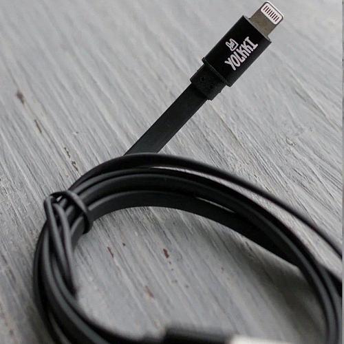 Кабель USB - Lightning 8-pin YOLKKI Trend 01 черный (1м) /max 2A/