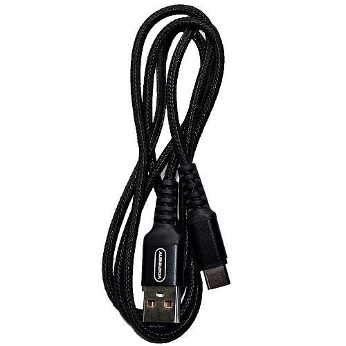 Кабель USB - TYPE-C DENMEN D02T черный (1м) /поврежденая упаковка/