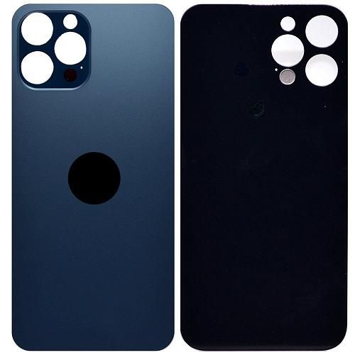 Стекло задней крышки совместим с iPhone 12 Pro Max High Quality голубой