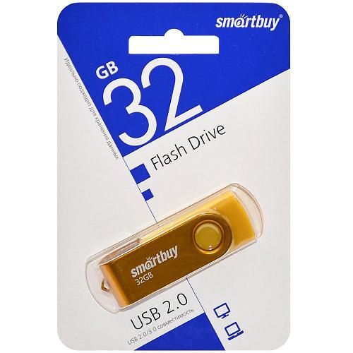 32GB USB 2.0 Flash Drive SmartBuy Twist желтый (SB032GB2TWY)