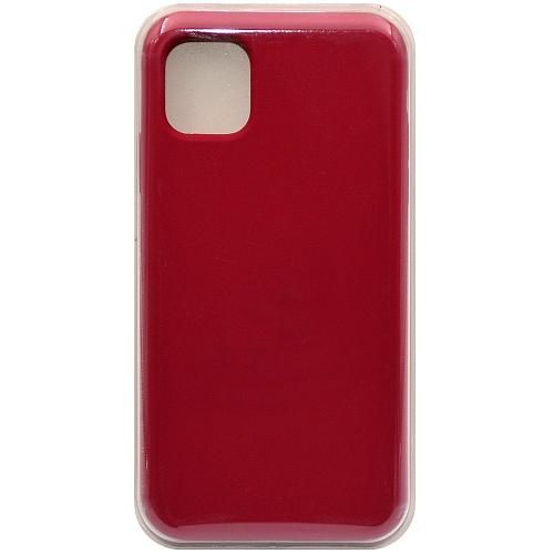 Чехол - накладка совместим с iPhone 11 (6.1") "Soft Touch" бордовый 25 /с логотипом/