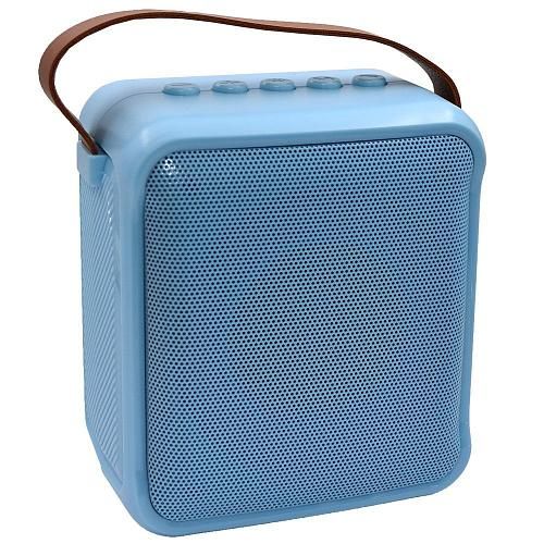 Колонка портативная RK02 + микрофон синий
