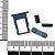 Комплект кнопок iPhone 5 (ON-OFF/ VOLUME/ MUTE) черный